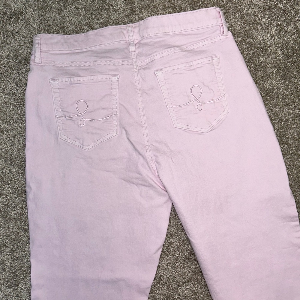 Lilly Pulitzer Annet High Rise‎ Crop Flare Jeans Women Size 14 Misty Pink